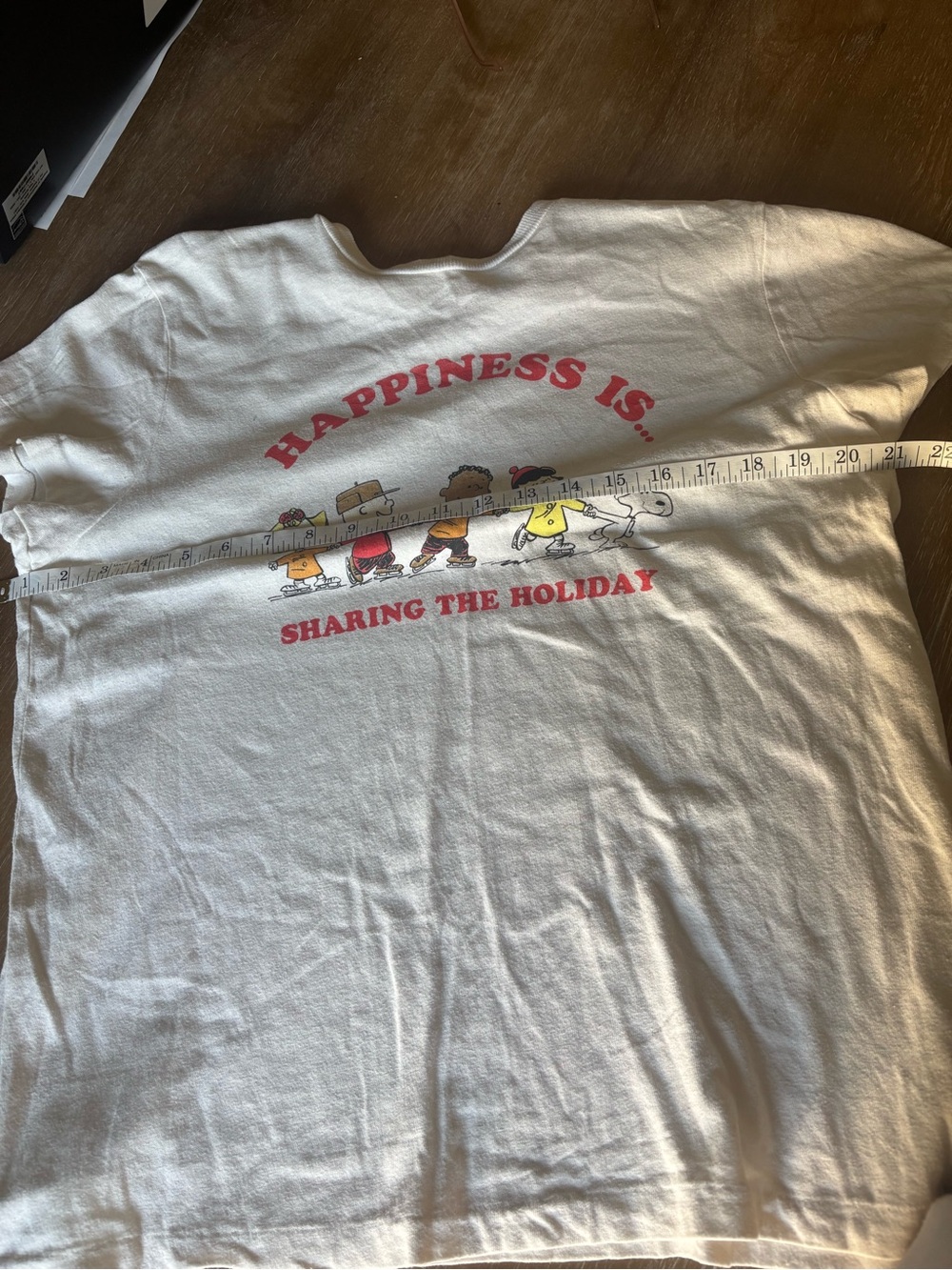 Re/Done x Peanuts White 'Happiness Is' Graphic Short Sleeve Tee - Picture 7 of 8